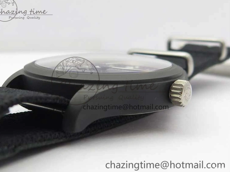 MIROTIME 0223 Pilot IW326901 Real Ceramic MK 1:1 Best Edition Black Dial On Nylon Strap MIYOTA FastDry 7126